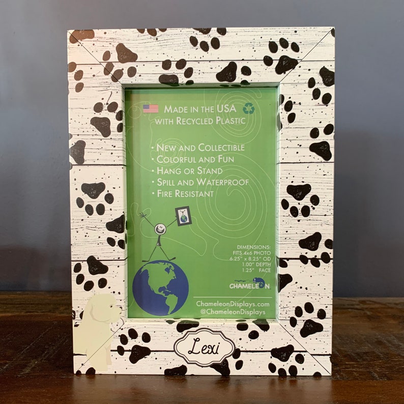 8x10 Dog Frame 5x7 Made with Recycled Plastic 4x6 Paws Picture Frame