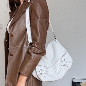 MARCO BUGGIANI   レディースショルダーバッグ　新品 Marco Buggiani Brown Leather Shoulder Bag Crossbody Made in Italy