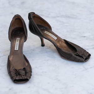 Vintage Pedro Miralles Bronze Metallic Heels – Size EU 38