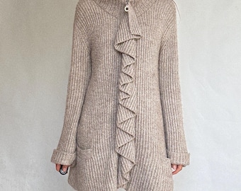 Vintage Peter del Hierro Cardigan Kleid aus Wolle Mohair Mischung, Grösse L