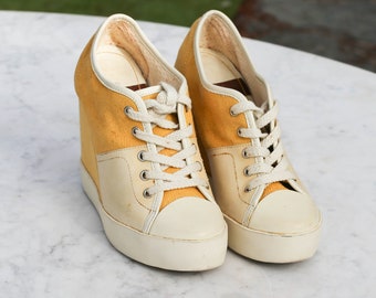 Chloe ⌇vintage JK Vintage See by Chloé Yellow Wedge Sneakers – Size EU 37 - Etsy