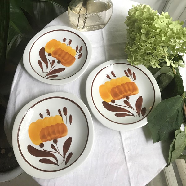 Orange 70s Floral Etsy