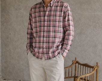 Camicia da uomo a quadri Boss Hugo Boss, in cotone a maniche lunghe, taglia XL