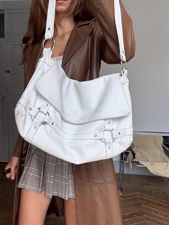 メンズ italian gimmick leather shoulder bag Y2K