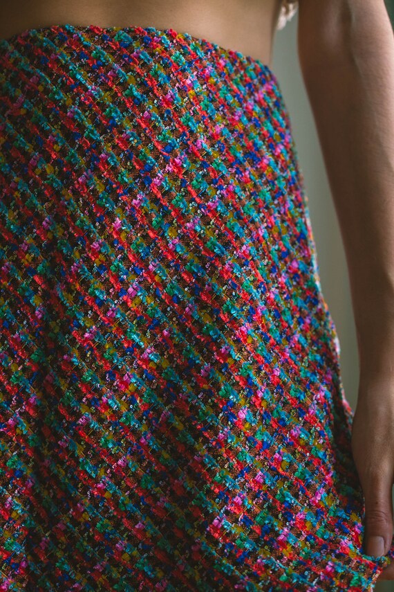 Escada colourful mini skirt, Short vintage design… - image 8