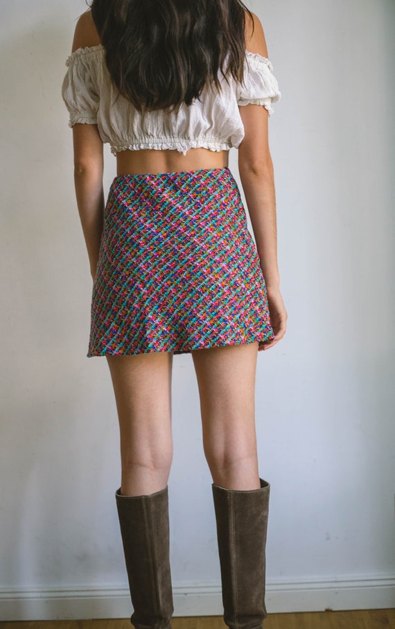 Escada colourful mini skirt, Short vintage design… - image 6