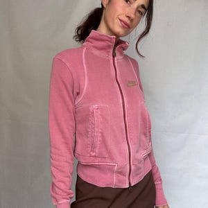 Nike pink Reißverschlussweste, Baumwolle, sportliche Passform, girlycasual Streetwear, US M, jeden Tag aktiv Stil Bild 3