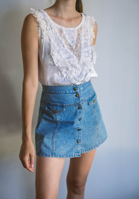 Vintage white french antique blouse, romantic top,