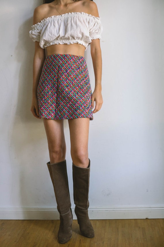 Escada colourful mini skirt, Short vintage design… - image 2