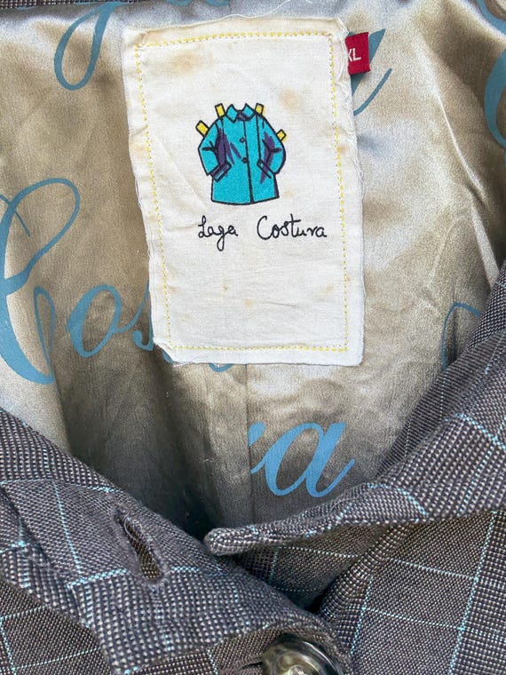 Luxe patchwork blazer jacket | Designer checked f… - image 10