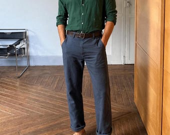 Pantalones Levi’s Sta-Prest vintage, azules, de corte clásico, sin planchado, para hombre, talla EU 46, US 36.