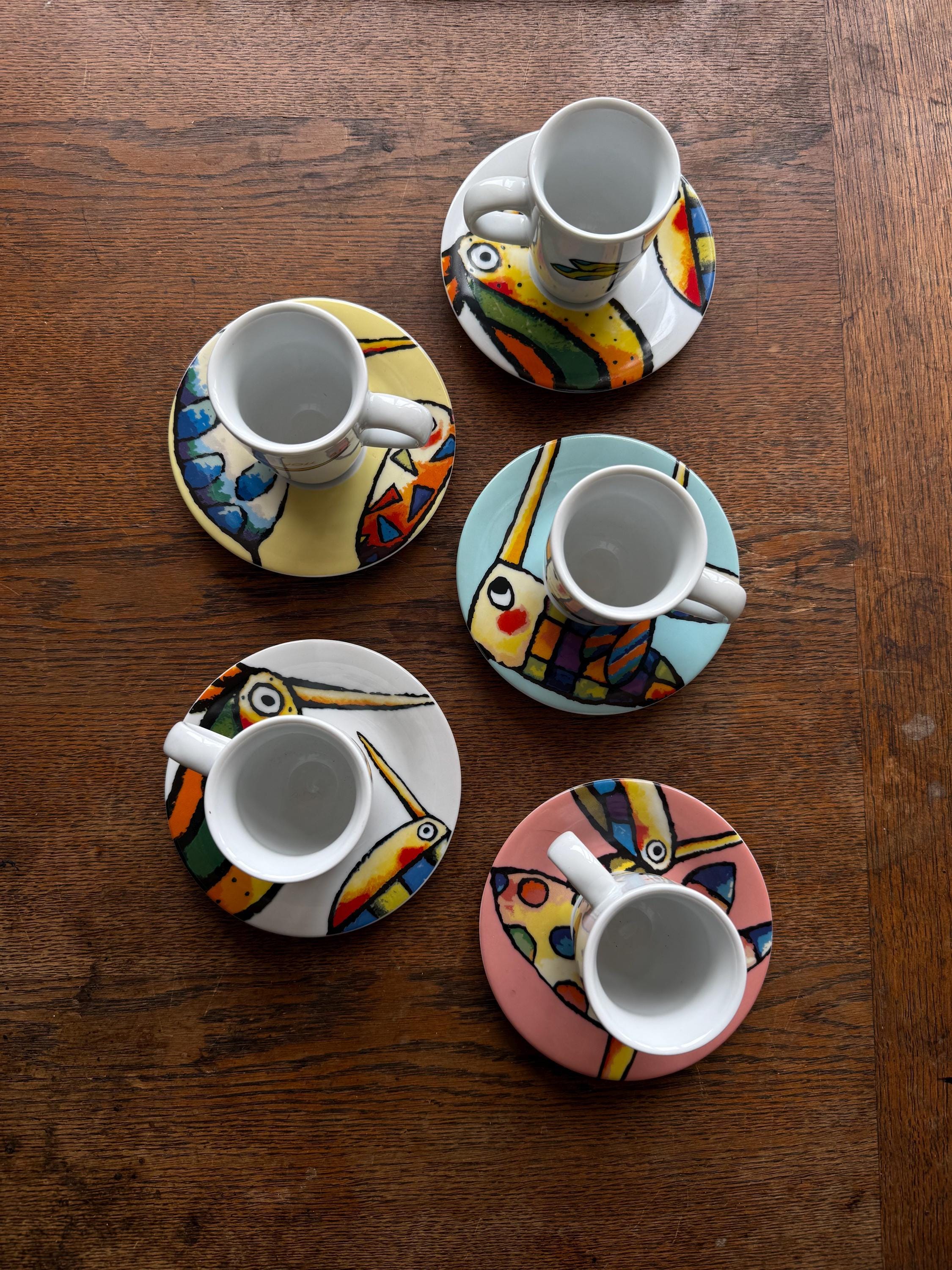 Kahla Germany Espresso Cup and Saucer Set, White Porcelain