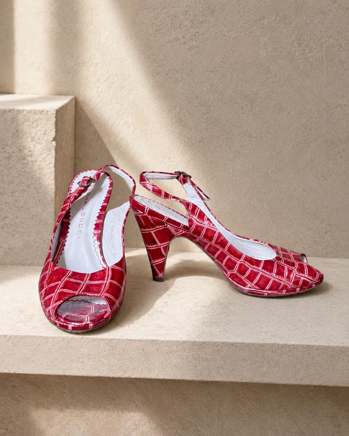 Vintage Red Patent Leather Heels - Etsy display picture 1