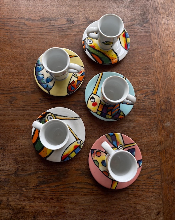 Kahla Germany Espresso Cup and Saucer Set, White Porcelain