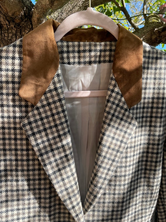 Light academia blazer, Vintage plaid smart blazer… - image 7