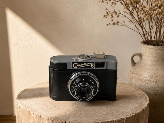 Vintage Film Camera with Bag, Retro Photography Collectable