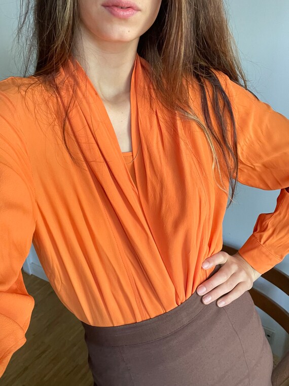 Vintage orange bodysuit, Sexy body, Retro 80s Leotard… Gem