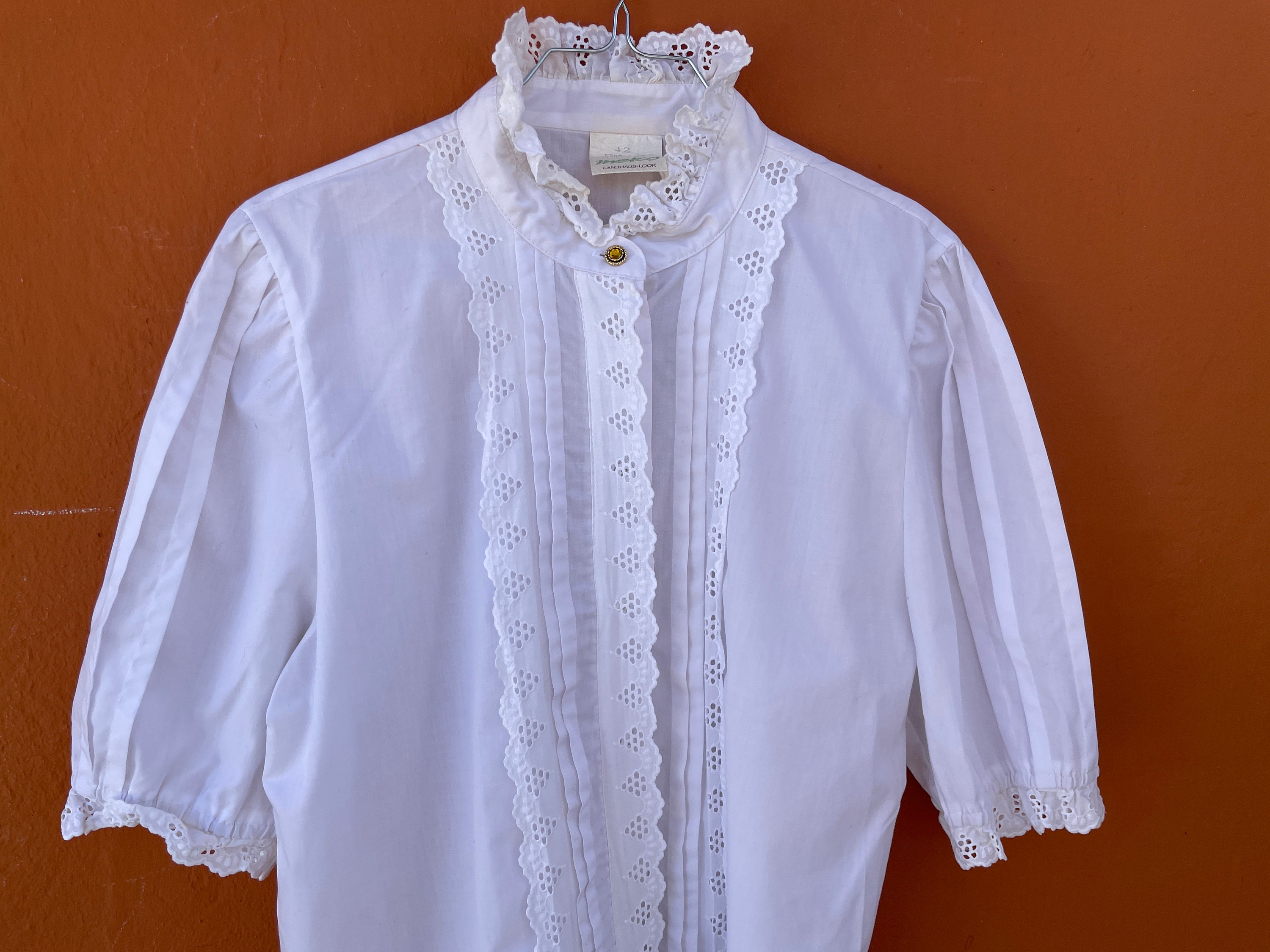 EURO vintage lace blouse antique meico