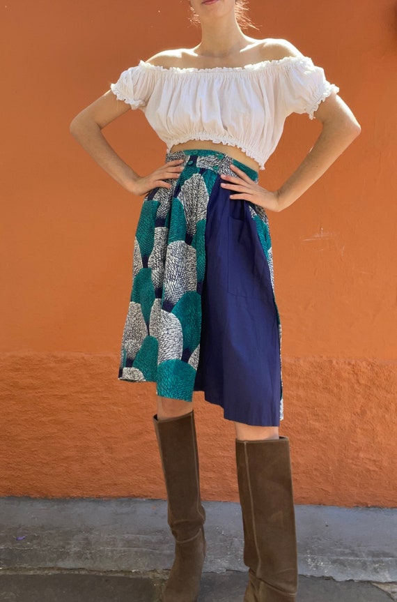 Vintage Francois Lagrange woman skirt, African st… - image 4