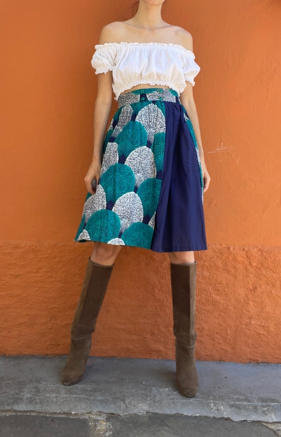 Vintage Francois Lagrange woman skirt, African st… - image 3