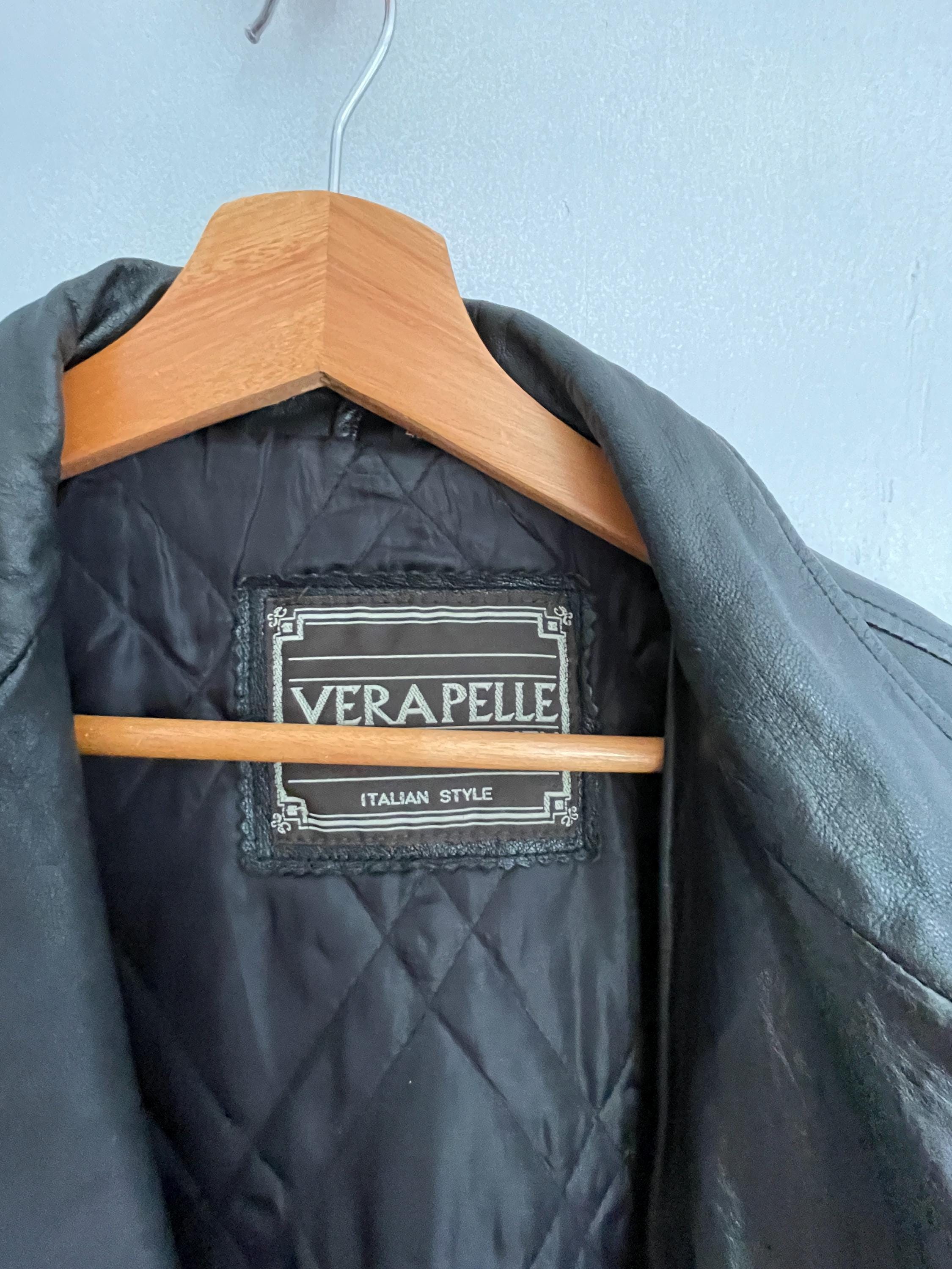 Veste Femme En Cuir Italien Vera Pelle - Noire, Taille L - Occasion Très Bon état
