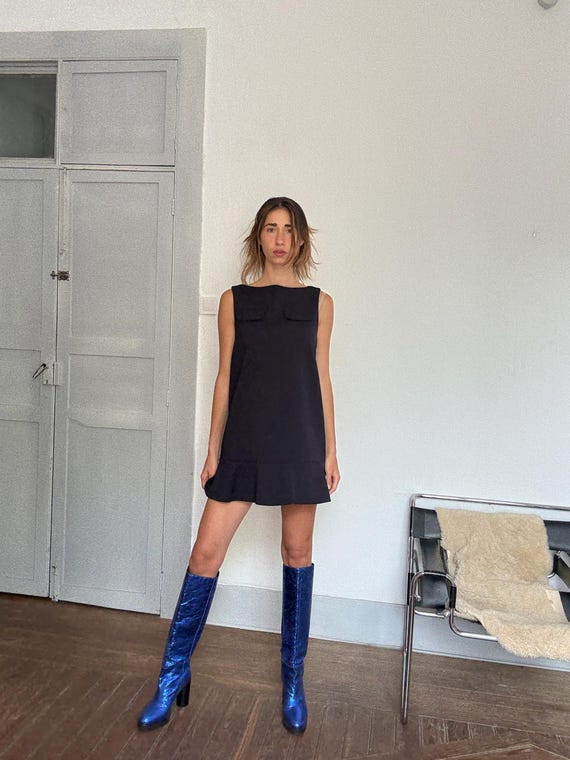 Marni, Marni Vintage Dark Navy Shift Dress, Winter 2013 Edition