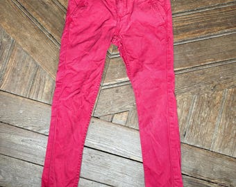 Pantaloni vintage in velluto a coste rosso Tommy Hilfiger Kids – Taglia 116 – Streetwear Y2K anni '90