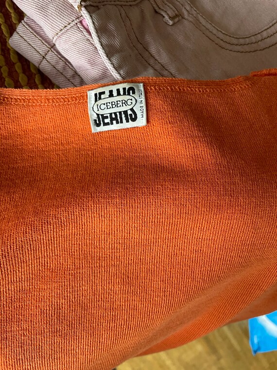 Vintage Iceberg Shirt Orange Tee Wool T 