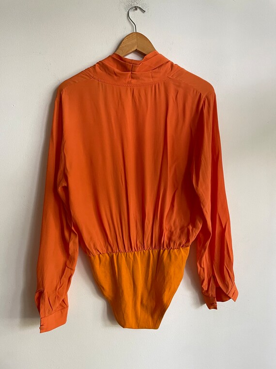 Vintage orange bodysuit, Sexy body, Retro 80s Leotard… Gem