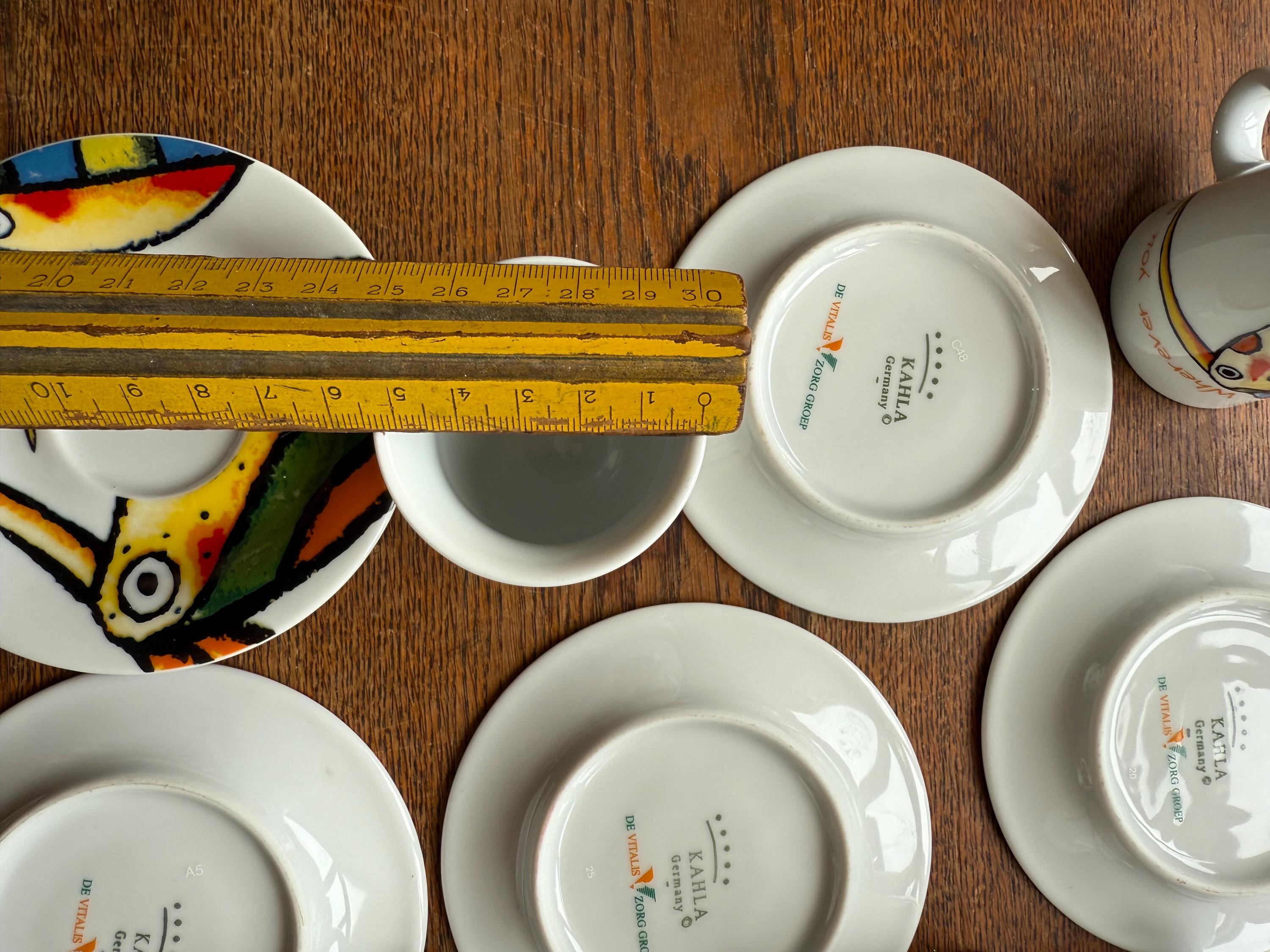Kahla Germany Espresso Cup and Saucer Set, White Porcelain