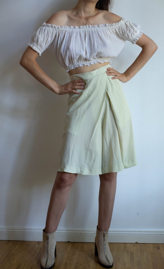 Vintage designer shorts, knee length skorts, high