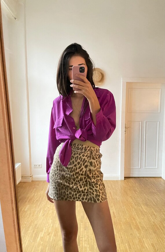 Y2K Sexy Short Mini Skirt With a Leopard Print Animal Print Short Skirt Y2k Aesthetic Sexy Party Skirt Christina Aguilera Style Etsy Australia