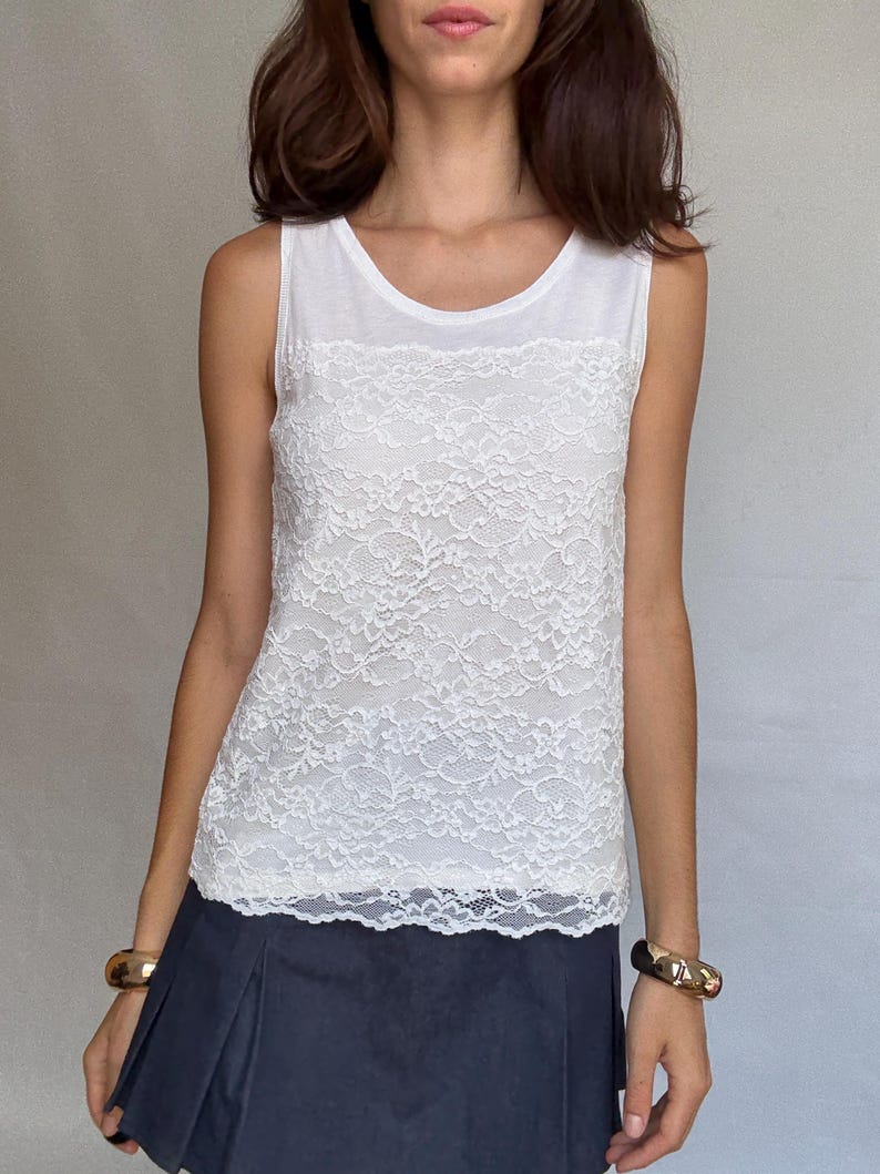 Top Blanco Sin Mangas Massimo Dutti Parte Delantera Superpuesta De top-blanco-sin-mangas-massimo-dutti-parte-delantera-superpuesta-de