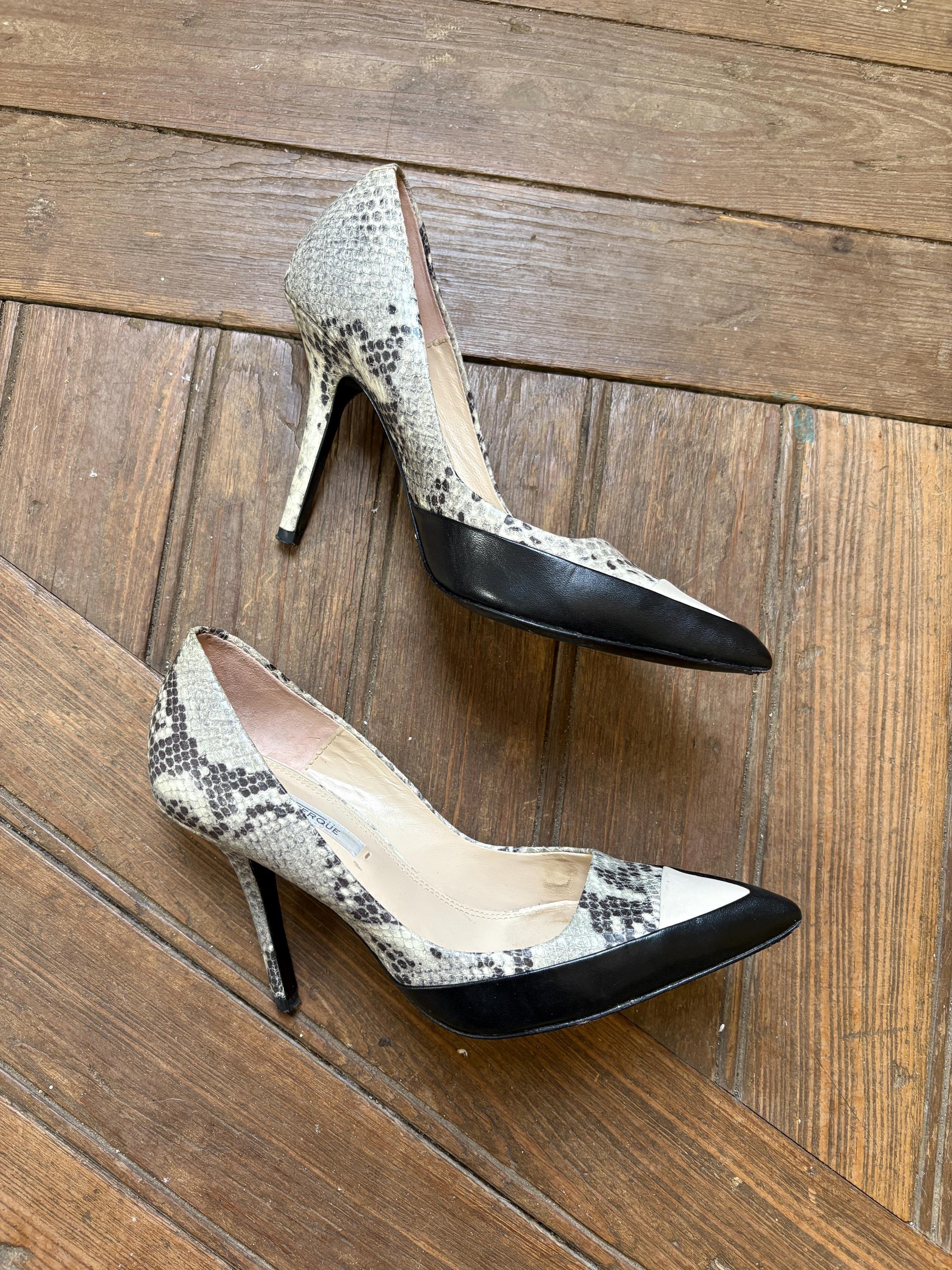 Snake Print Heels