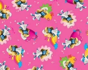 PAPPA SMURF fabric cut-out 1982 poly/cott blend~vintage print TigressPride LTD PAPPA SMURF fabric cut-out 1982 poly/cott blend~vintage print TigressPride LTD