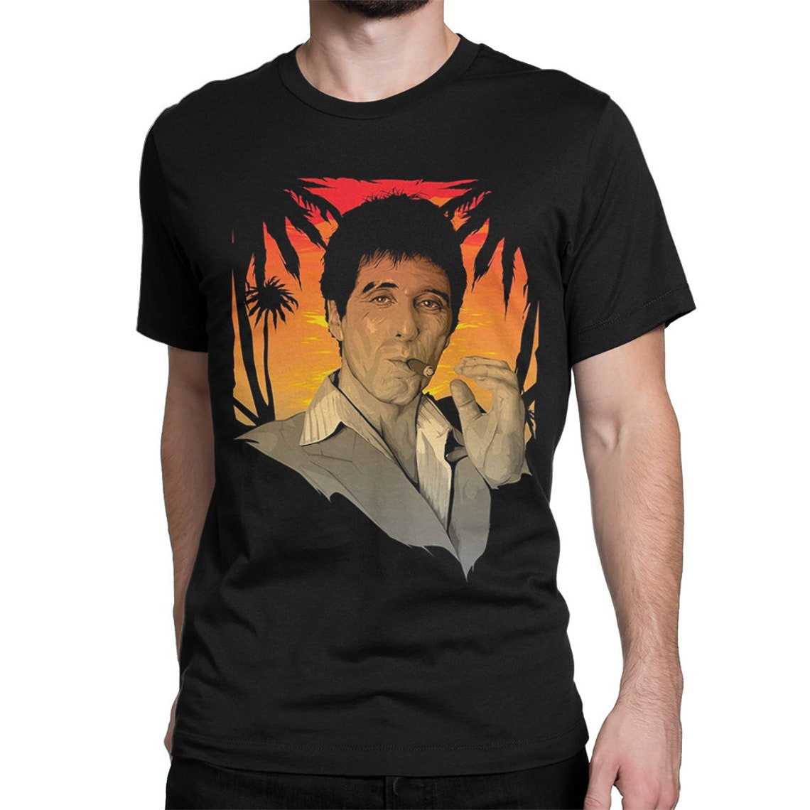 Scarface Original Art T-Shirt Al Pacino Tee Men's | Etsy