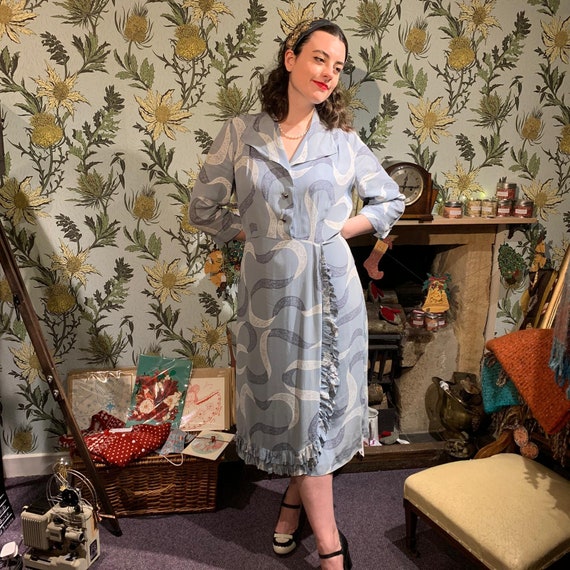 Vintage 1940's Crepe Day Dress