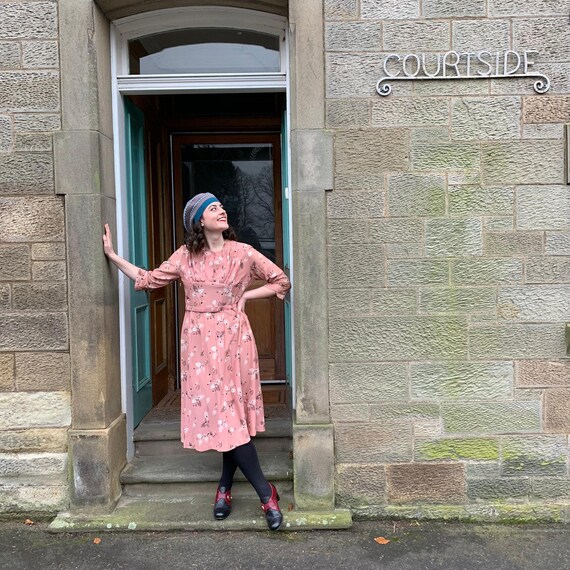 Vintage 1940s Pink Day Dress