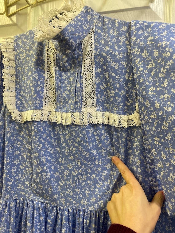 Rare 1970s Laura Ashley Edwardian Prairie Dress W… - image 10
