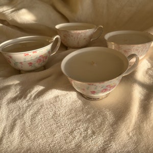 Teacup candles-floral candles