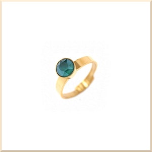 Gold plated ring decorated with real Swarovski crystal stone