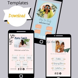 Blog Branding Kit | Unique Business Card | Link In Bio | Landing Page | social media Landing pages
