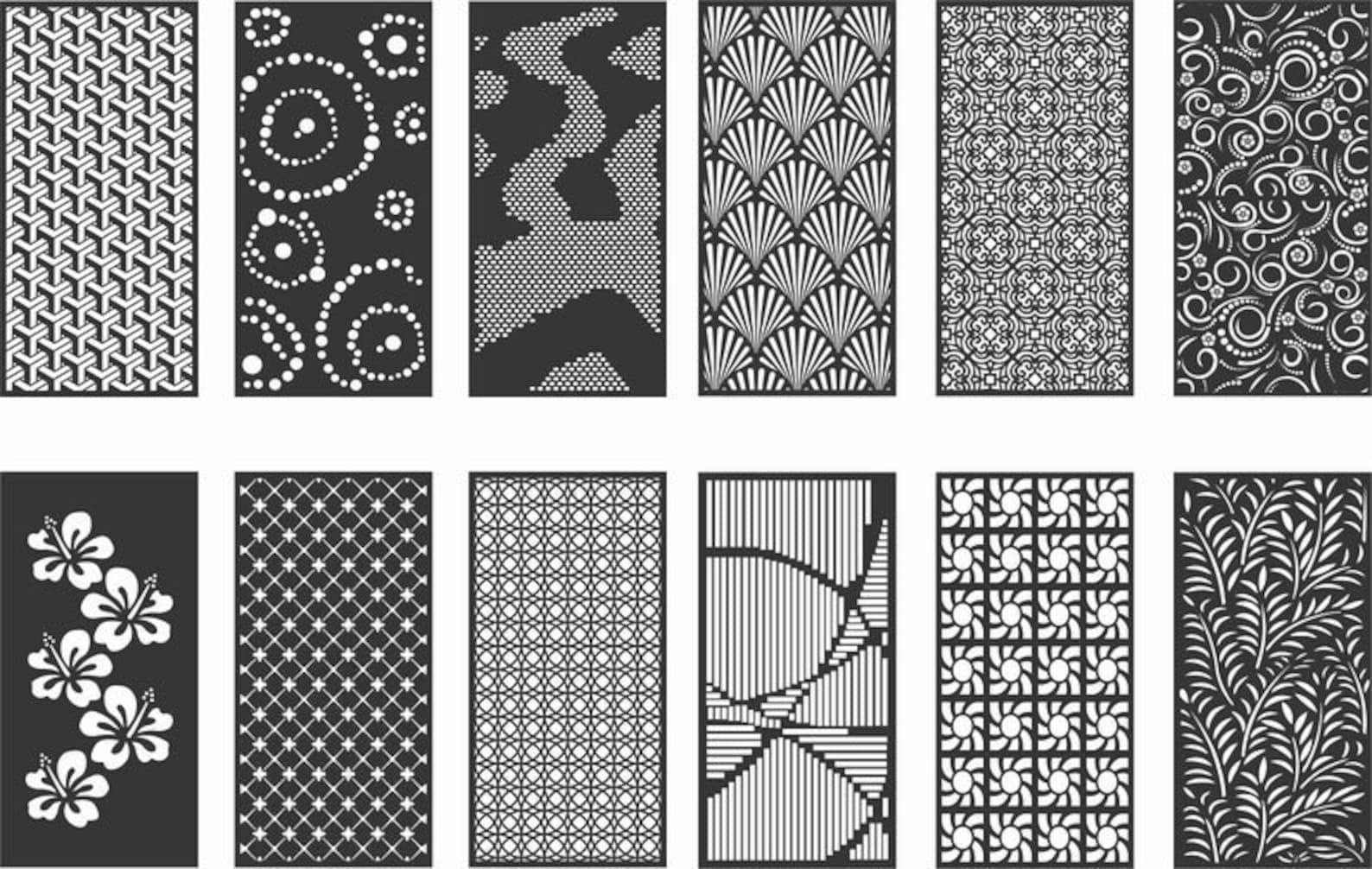 114 Geometryczny wzór Panel Szablony DXF Plik Laser Cut Cnc | Etsy