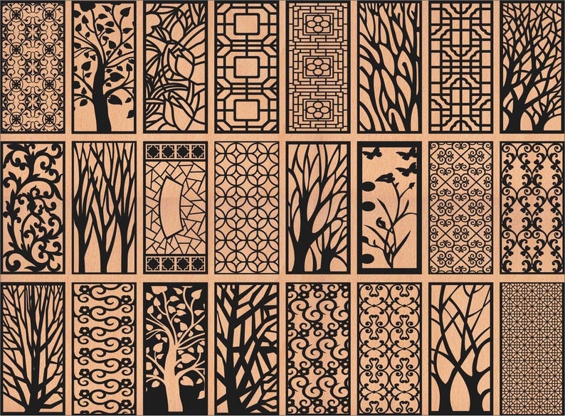 300 files dxf vector cnc plasma designs for cut wood wall Etsy