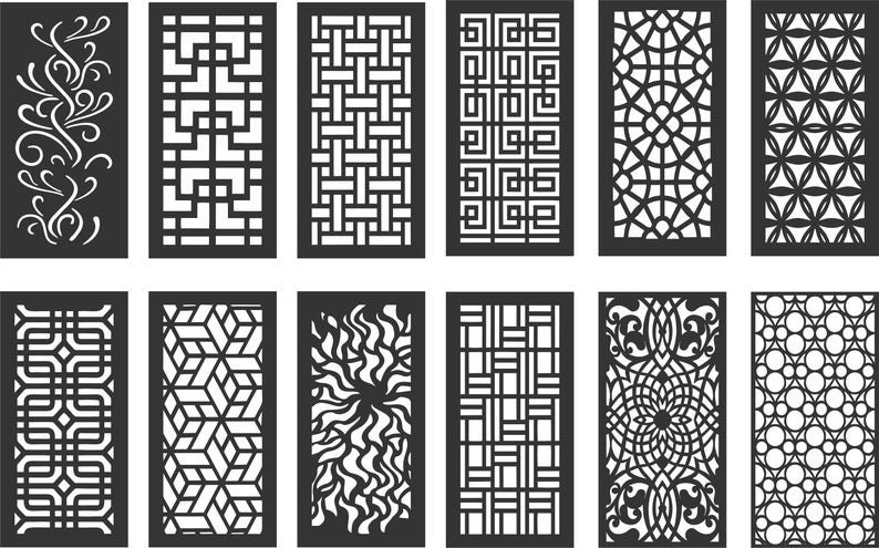 114 Geometryczny wzór Panel Szablony DXF Plik Laser Cut Cnc | Etsy