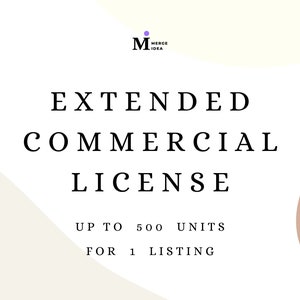 Extended Commercial License Up to 500 Units for 1 Listing of SVG