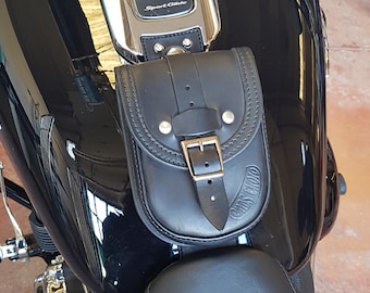 Leather Tank Bag for Harley Davidson Sport Glide 2018-2024 - Made in Italy