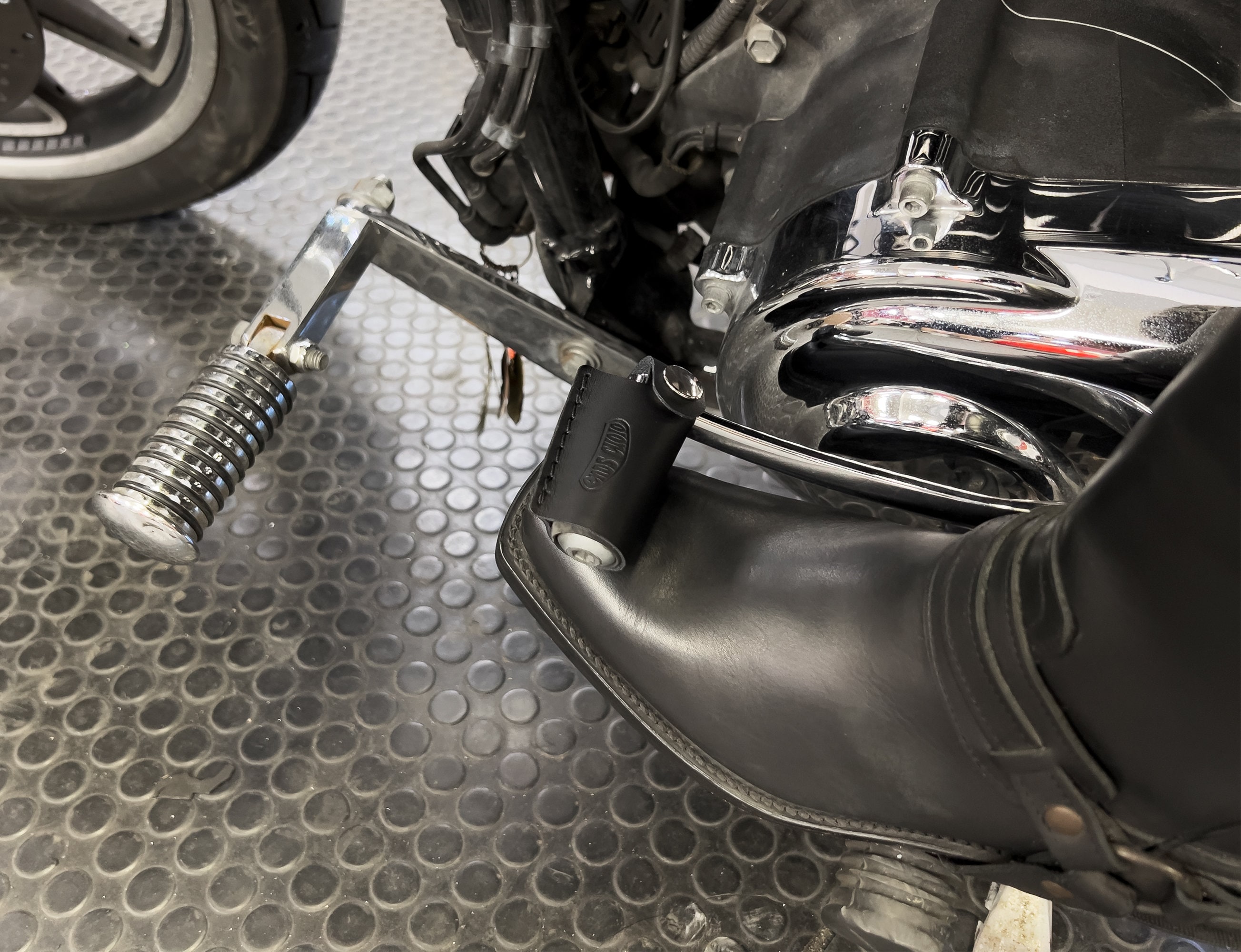 Harley Davidson Leather Shift Cover: Motorcycle Shoe 
