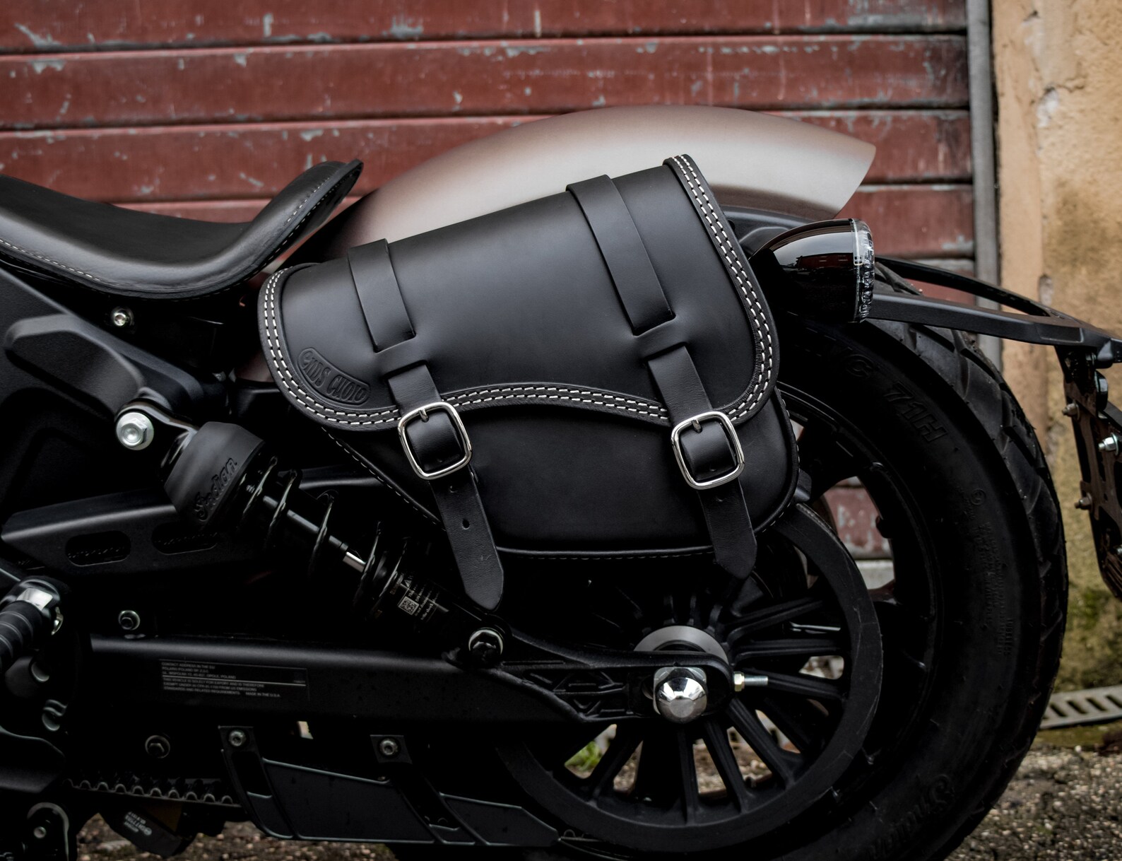 Leather Saddlebag for Indian SCOUT BOBBER 20182023, Models Leather