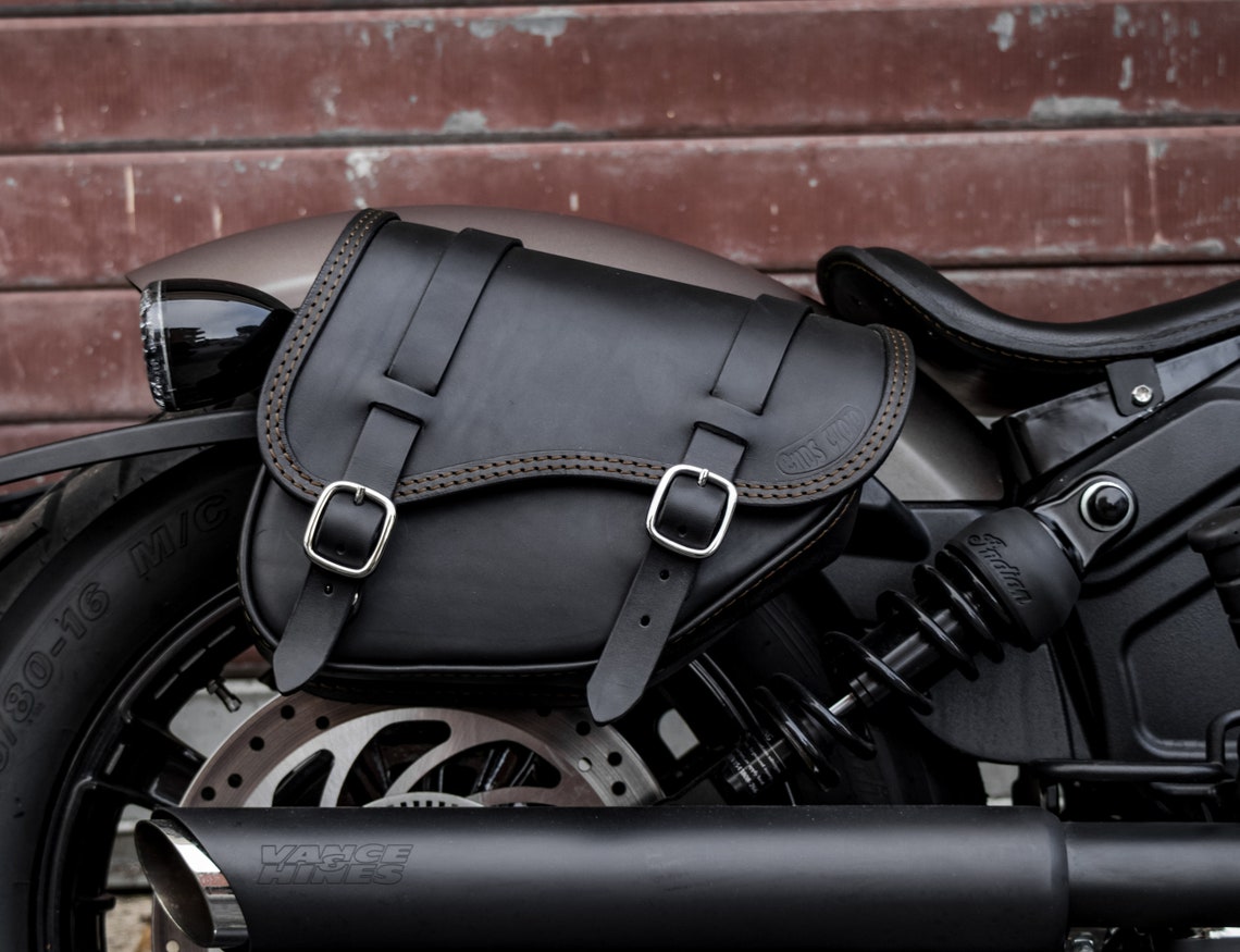 Leather Saddlebag for Indian SCOUT BOBBER 20182023, Models Leather